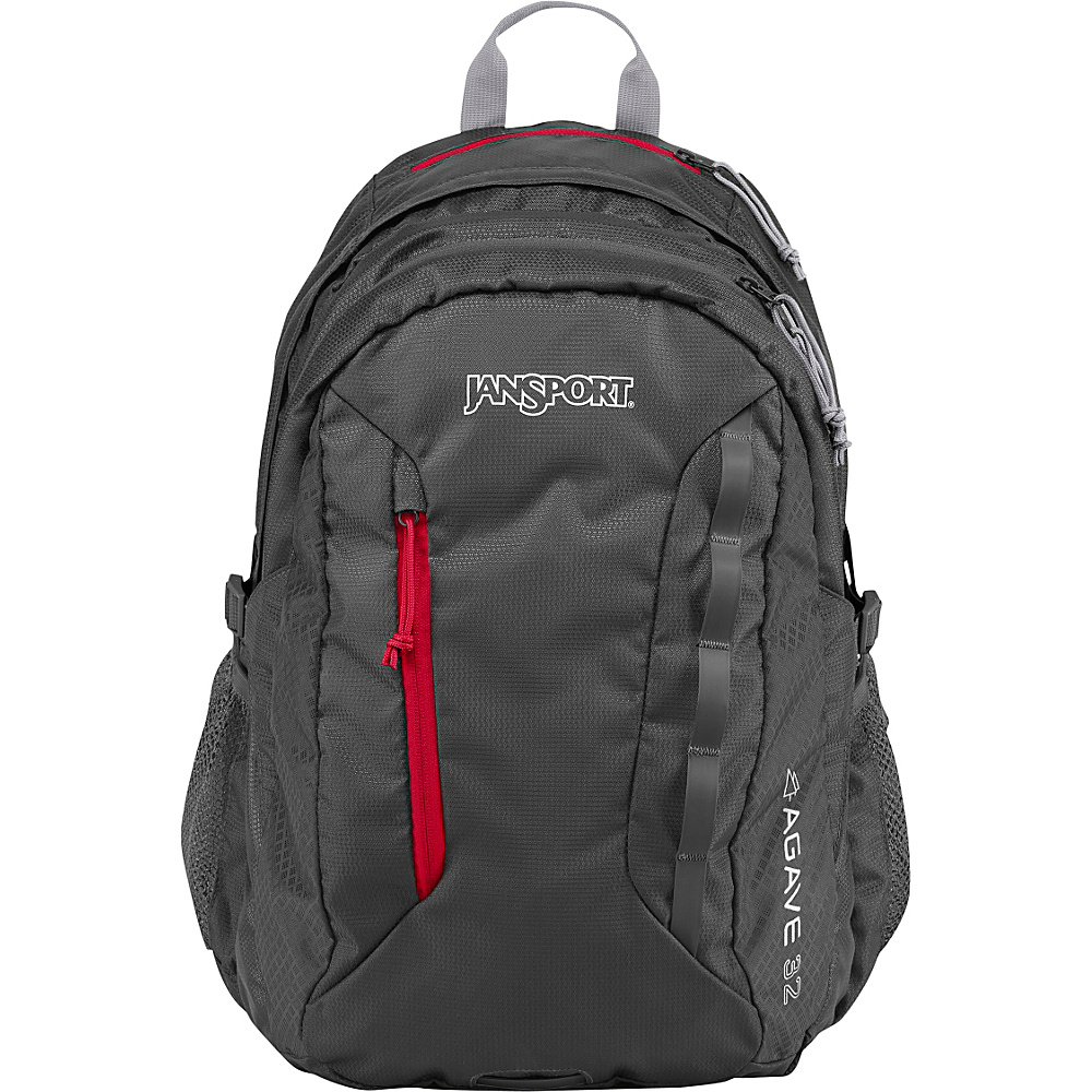 JanSport Agave Laptop Backpack Forge Grey Red Tape JanSport Business Laptop Backpacks