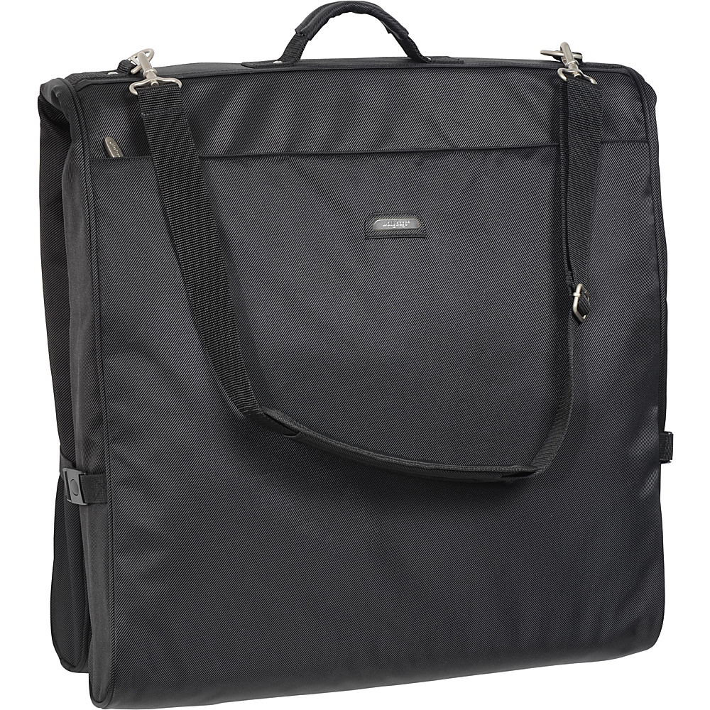 Wally Bags 45 Framed Garment Bag with Shoulder Strap Black Wally Bags Garment Bags