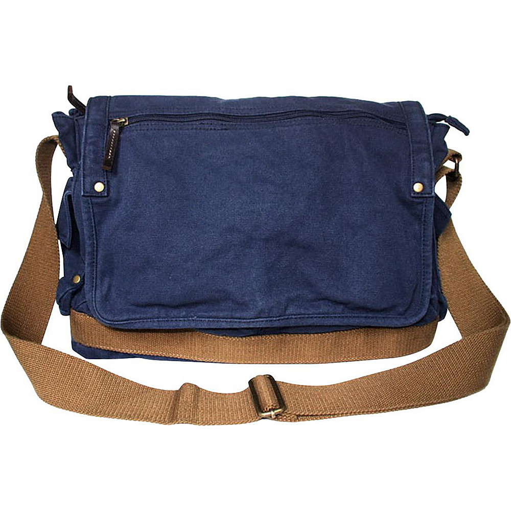 Vagabond Traveler Casual Style Canvas Messenger Bag Blue Vagabond Traveler Messenger Bags