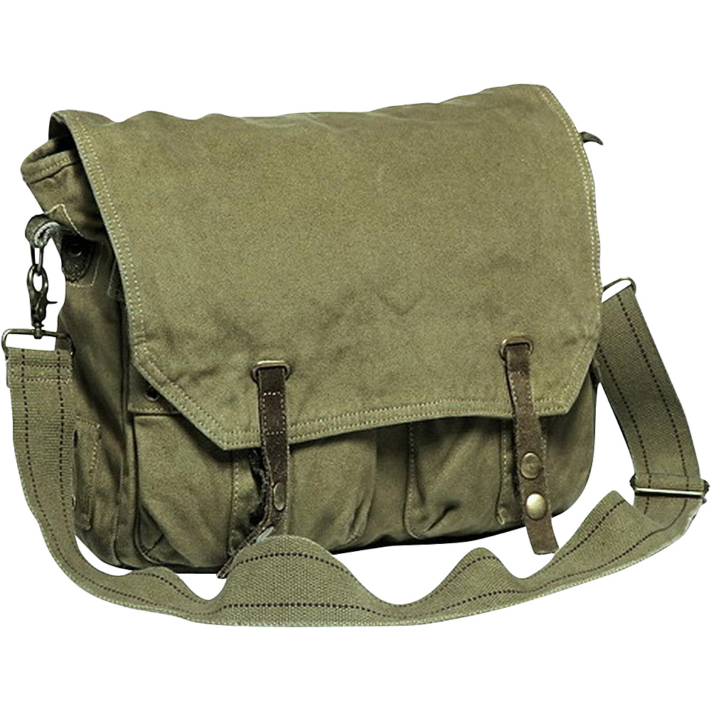 Vagabond Traveler Canvas Shoulder Bag Military Green Vagabond Traveler Messenger Bags