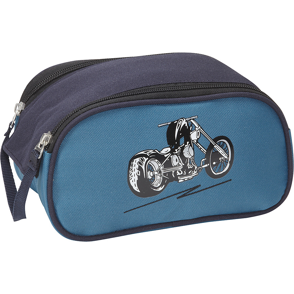 Obersee Kids Toiletry and Accessory Bag Blue Motorcycle Blue Motorcycle Obersee Toiletry Kits