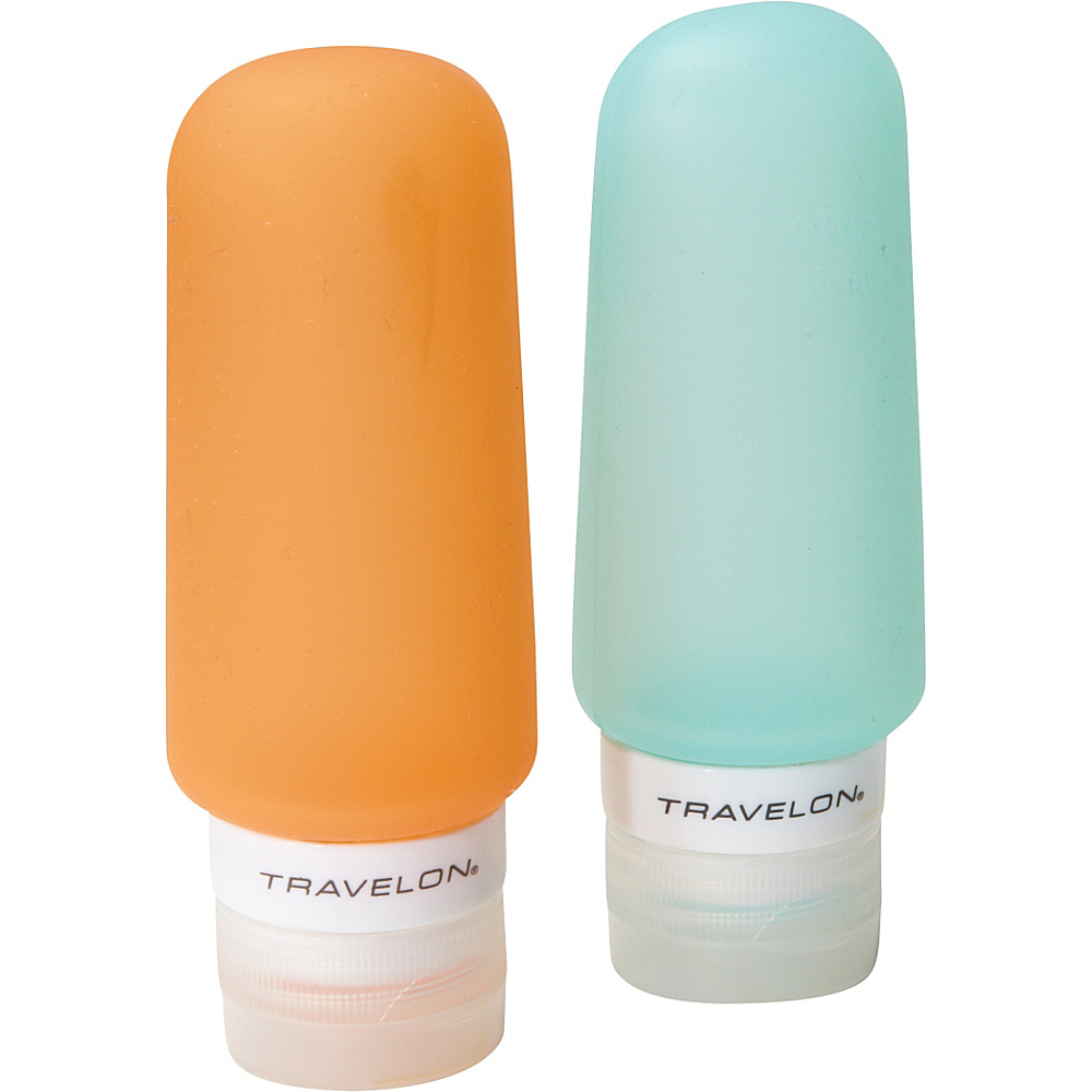 Travelon Smart Tubes Set of 2 3oz. Orange Blue Travelon Travel Organizers