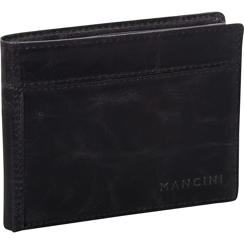 Mancini Leather Goods Men s Classic Billfold with Removable Passcase Black Mancini Leather Goods Men s Wallets