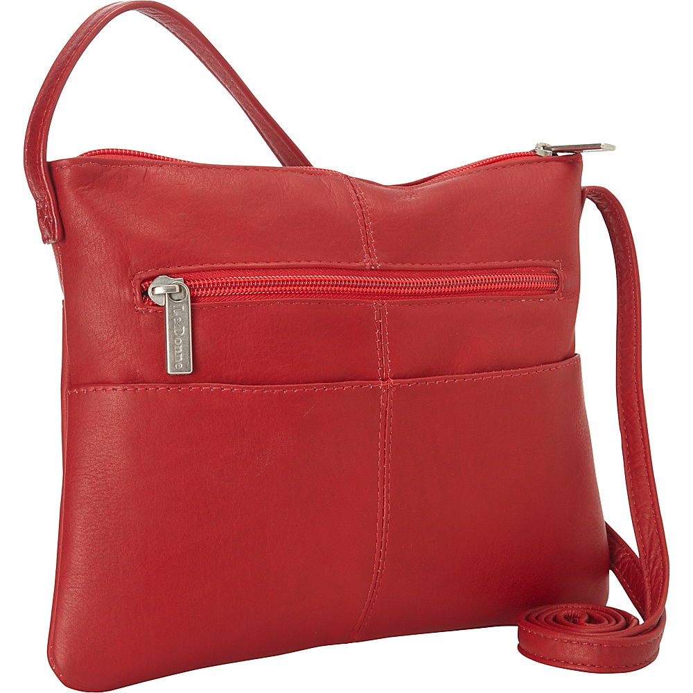 Le Donne Leather Three Slip Crossbody Red Le Donne Leather Leather Handbags