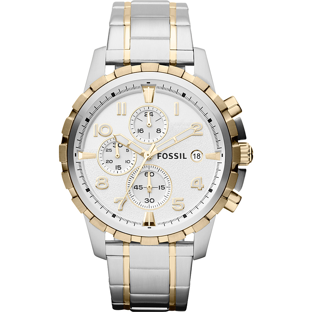 Fossil Dean Two Tone Silver Gold Fossil Watches
