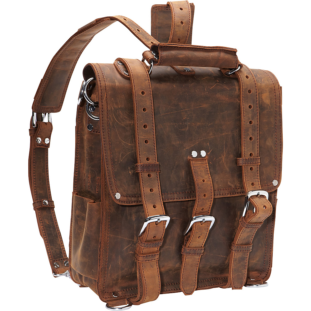 Vagabond Traveler Tall Leather Backpack Brief Vintage Brown Vagabond Traveler Non Wheeled Business Cases