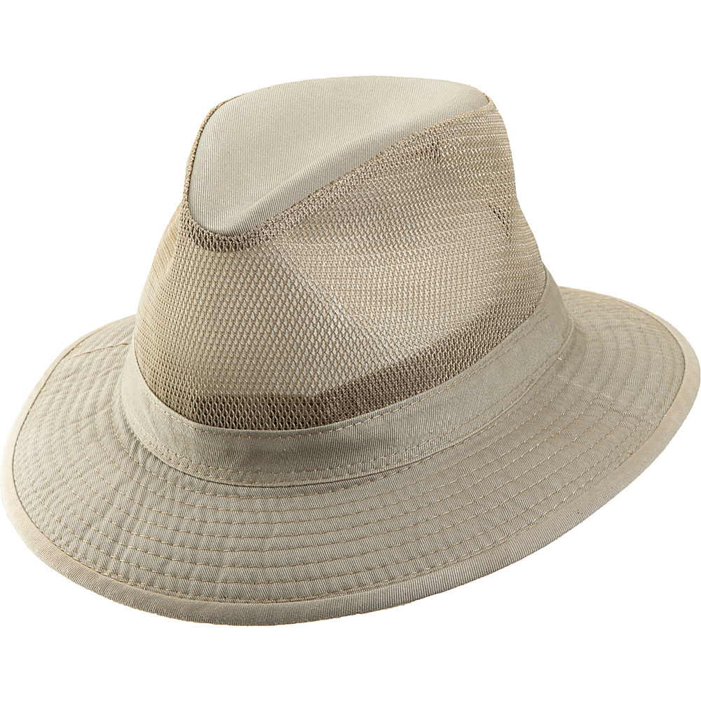 Scala Hats Mesh Side Safari Khaki Medium Scala Hats Hats Gloves Scarves