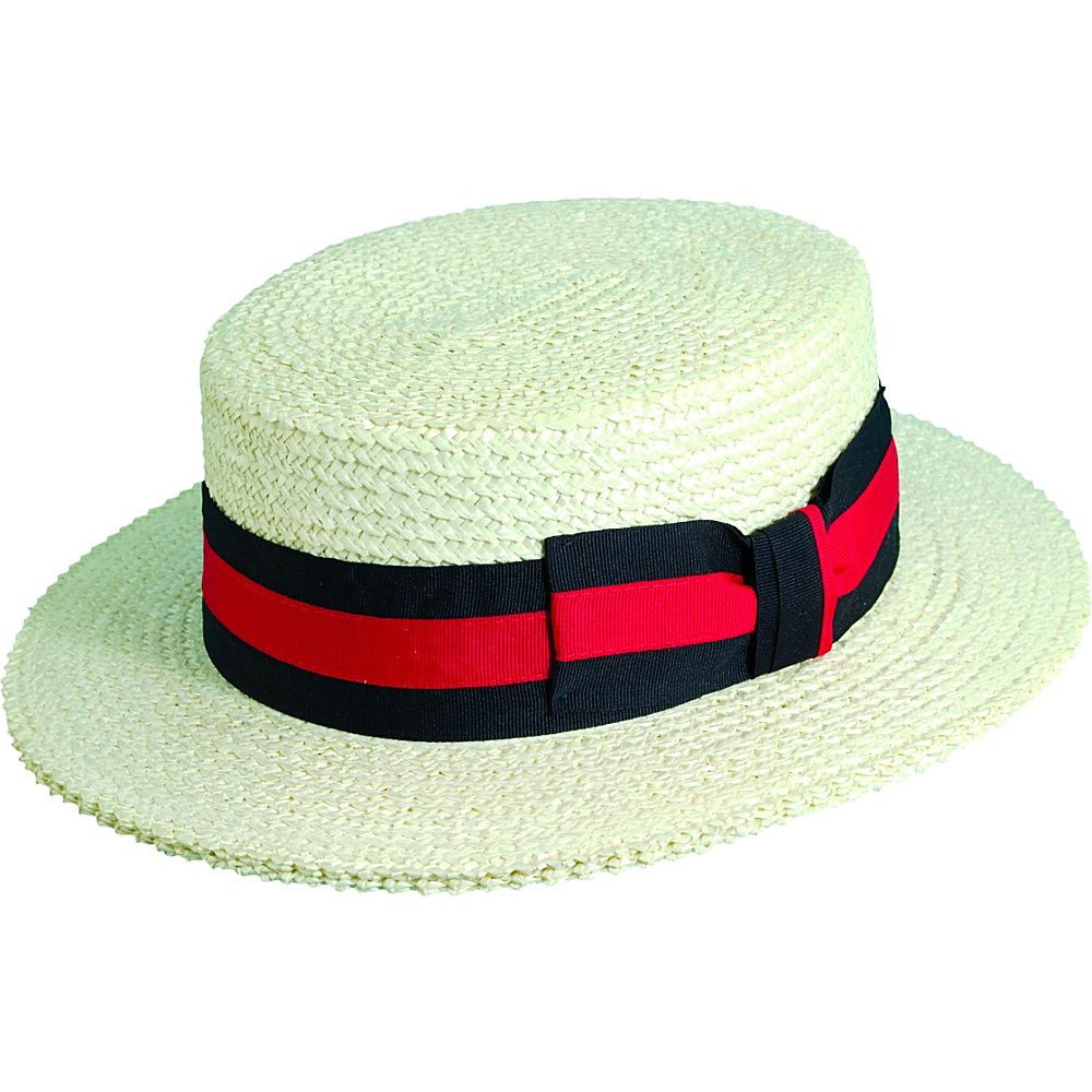 Scala Hats Straw Boater Bleach Medium Scala Hats Hats Gloves Scarves