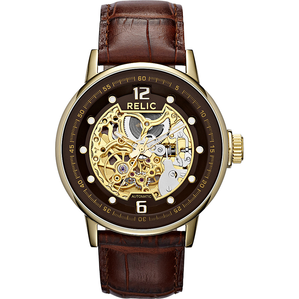Relic Round Automatic Brown Relic Watches