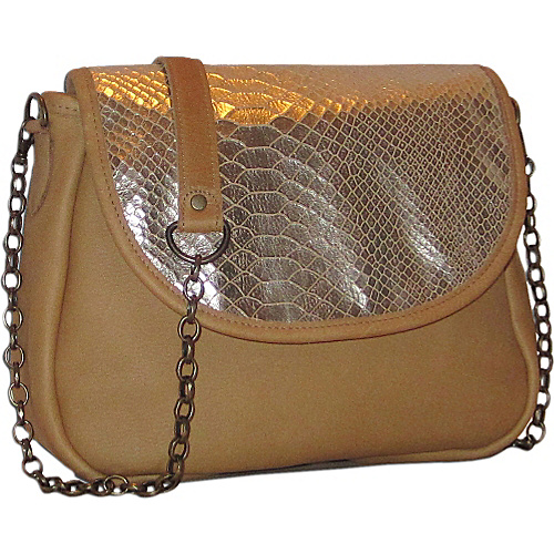 Brynn Capella Sophie Exotic Small Crossbody Bag Golden Tan Snakeskin - Brynn Capella Leather Handbags