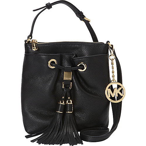 MICHAEL Michael Kors Camden Drawstring Crossbody Bag Black - MICHAEL Michael Kors Designer Handbags