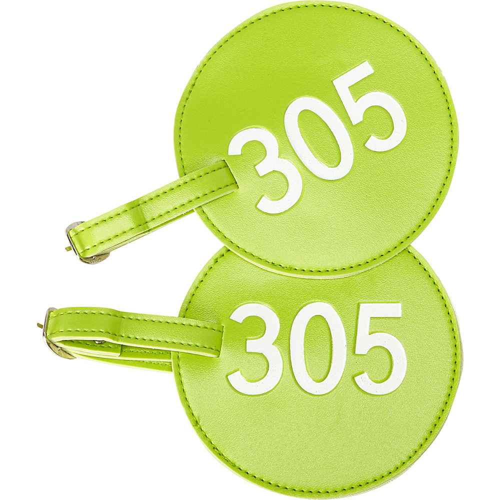 pb travel Number Luggage Tag 305 Set of 2 Green pb travel Luggage Accessories