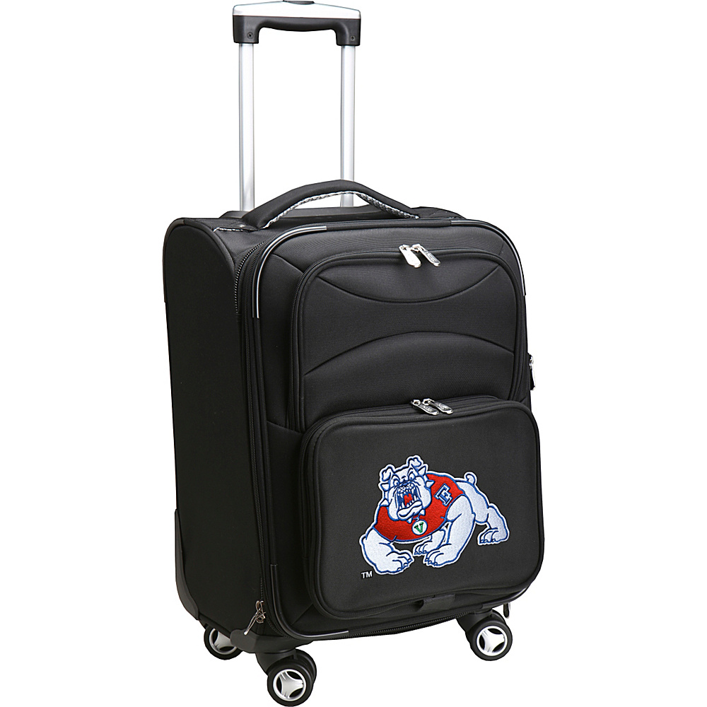 Denco Sports Luggage NCAA 20 Domestic Carry On Spinner California State University Fresno Bullsdogs Denco Sports Luggage Softside Carry On