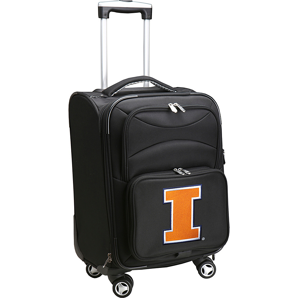Denco Sports Luggage NCAA 20 Domestic Carry On Spinner University of Illinois Fighting Illini Denco Sports Luggage Softside Carry On