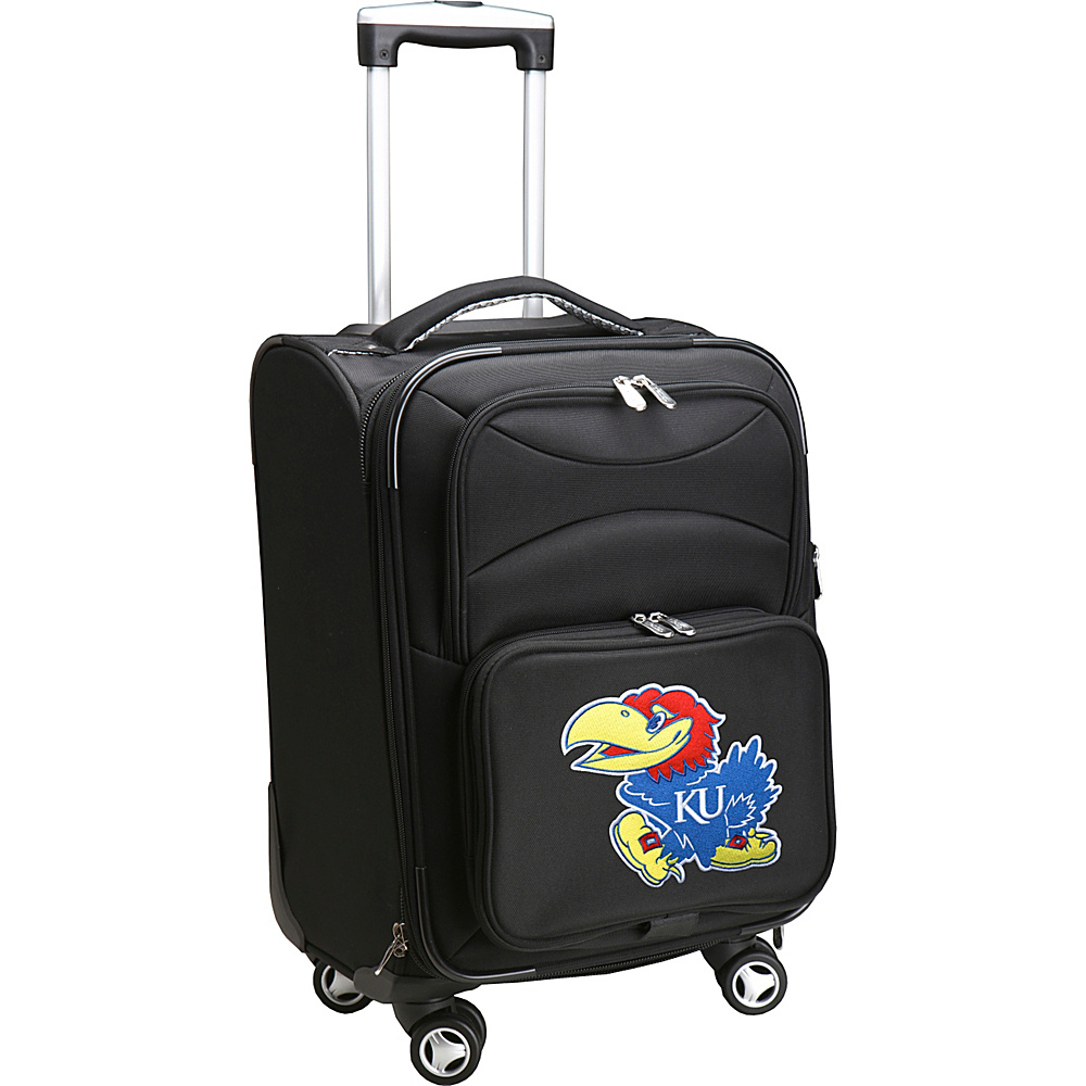 Denco Sports Luggage NCAA 20 Domestic Carry On Spinner University of Kansas Jayhawks Denco Sports Luggage Softside Carry On