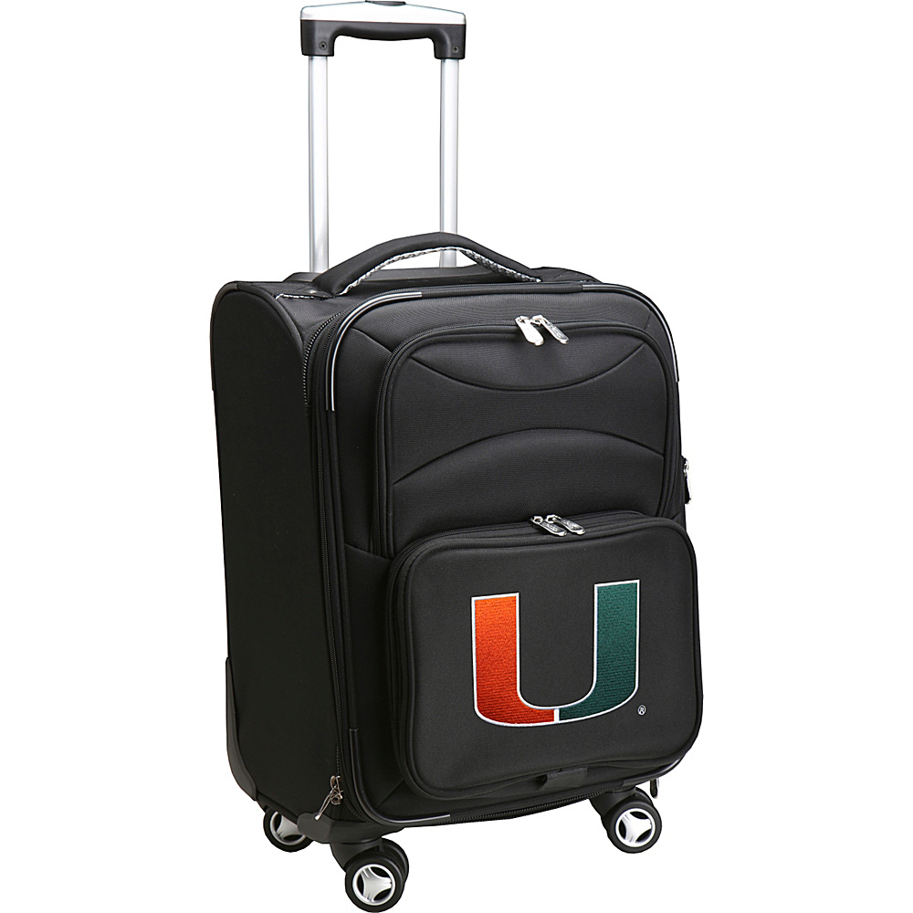 Denco Sports Luggage NCAA 20 Domestic Carry On Spinner University of Miami Hurricanes Denco Sports Luggage Softside Carry On