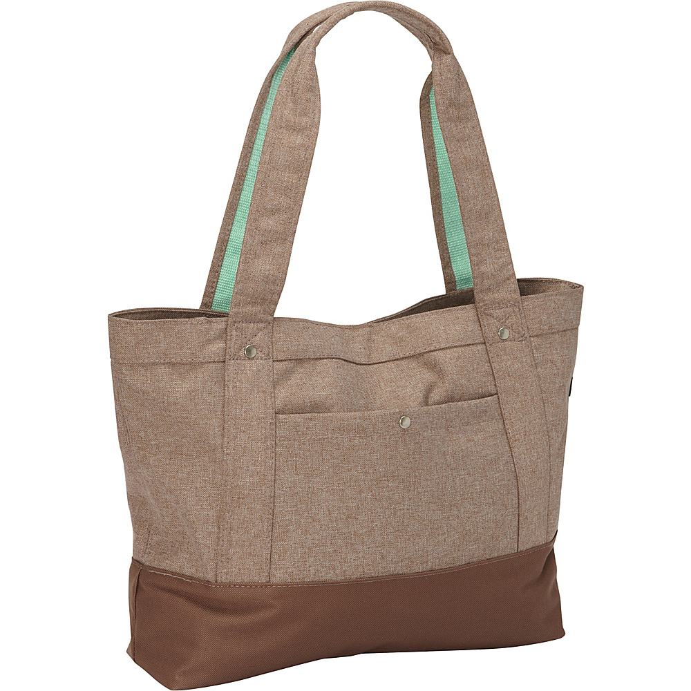 Everest Stylish Tablet Tote Bag Tan Dark Brown Everest All Purpose Totes