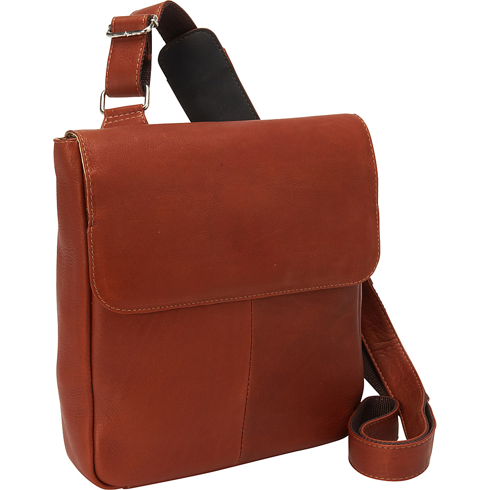 Piel Crossbody Tablet Bag Saddle Piel Messenger Bags