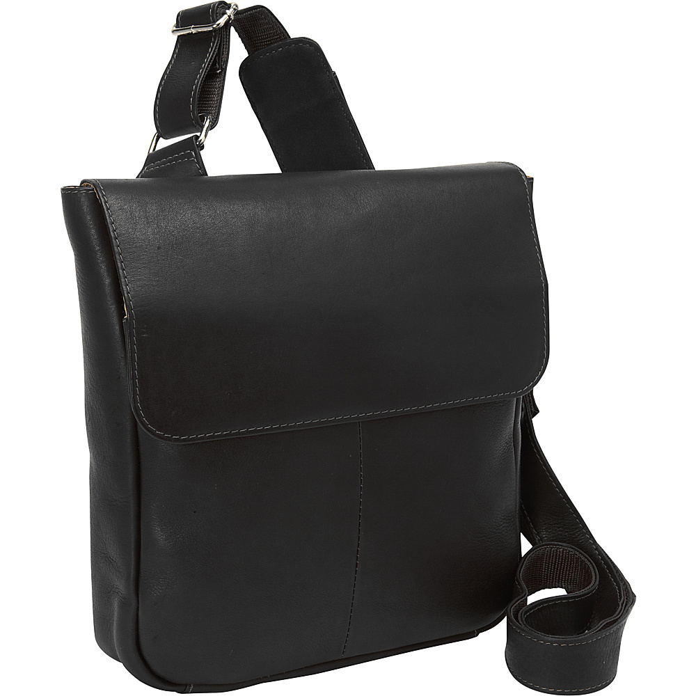 Piel Crossbody Tablet Bag Black Piel Messenger Bags