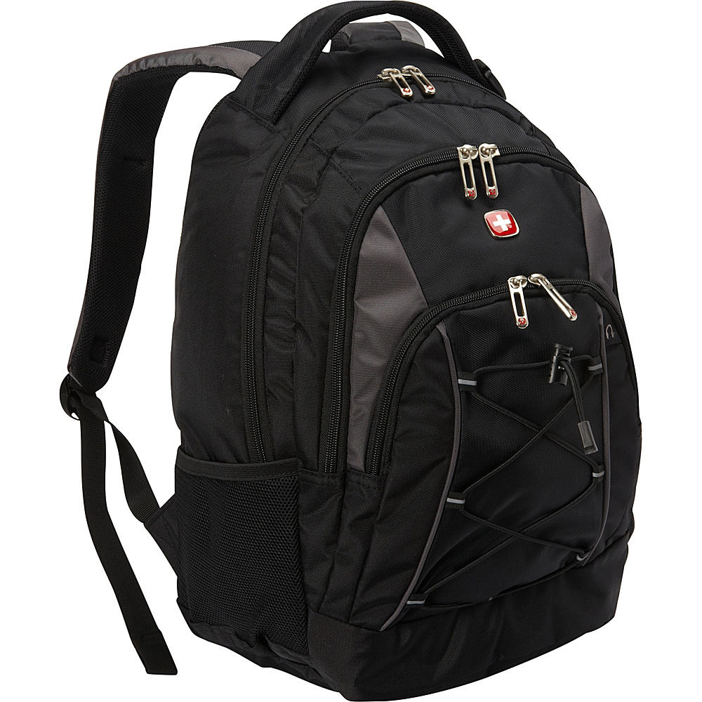 SwissGear Travel Gear Bungee Backpack Black Grey SwissGear Travel Gear Laptop Backpacks