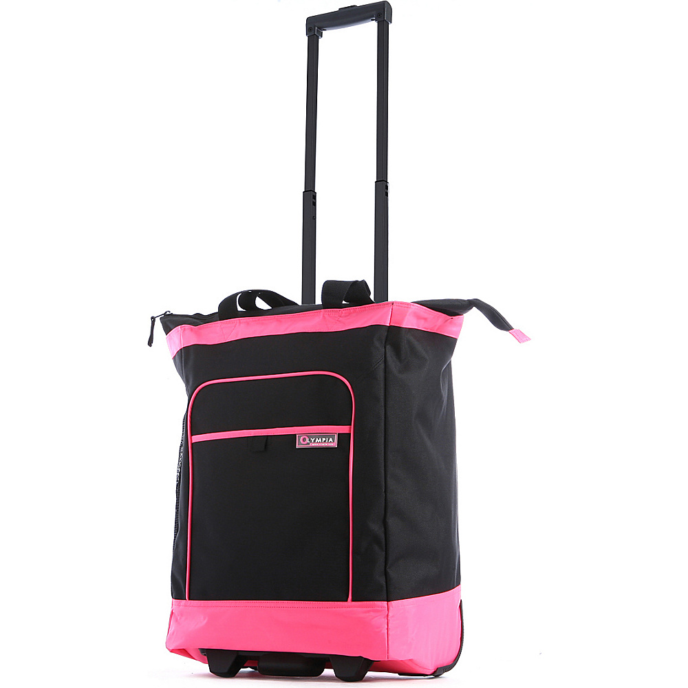 Olympia Deluxe Rolling Shopper Tote Pink Olympia Small Rolling Luggage