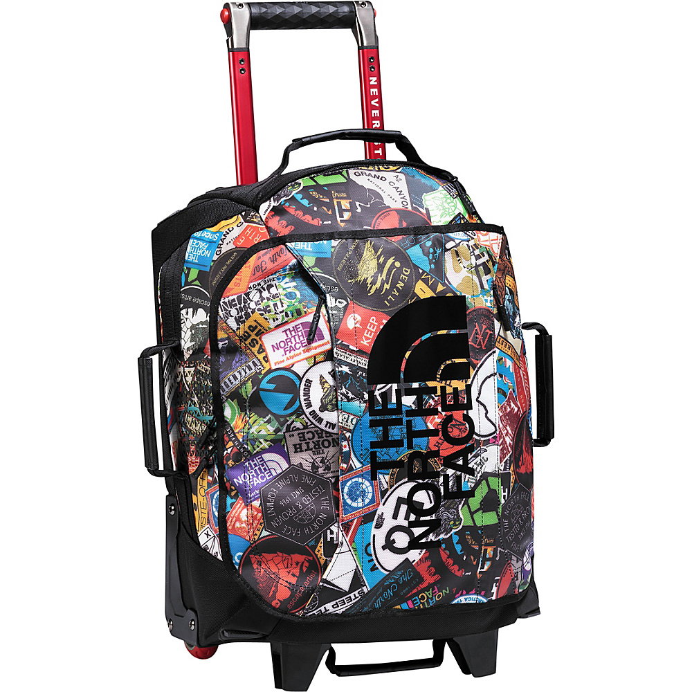 The North Face Rolling Thunder 19 Carry On Wheeled Upright Tnf Red Sticker Bomb Print Black The North Face Softside Carry On