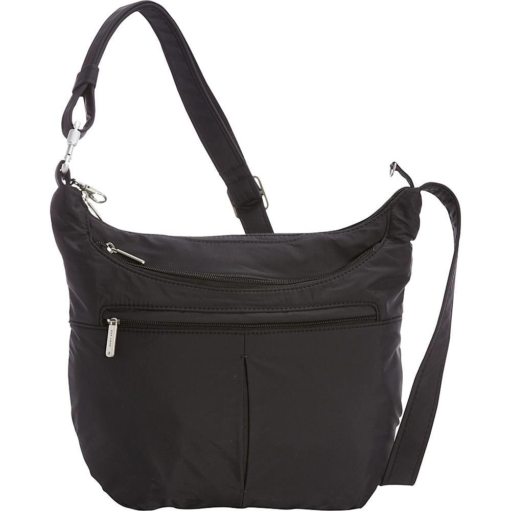 Travelon Anti Theft Classic Light Slouch Hobo Black Gray Travelon Fabric Handbags