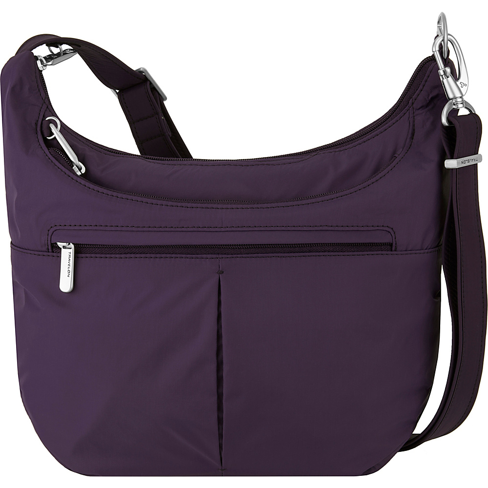 Travelon Anti Theft Classic Light Slouch Hobo Purple Sand Travelon Fabric Handbags