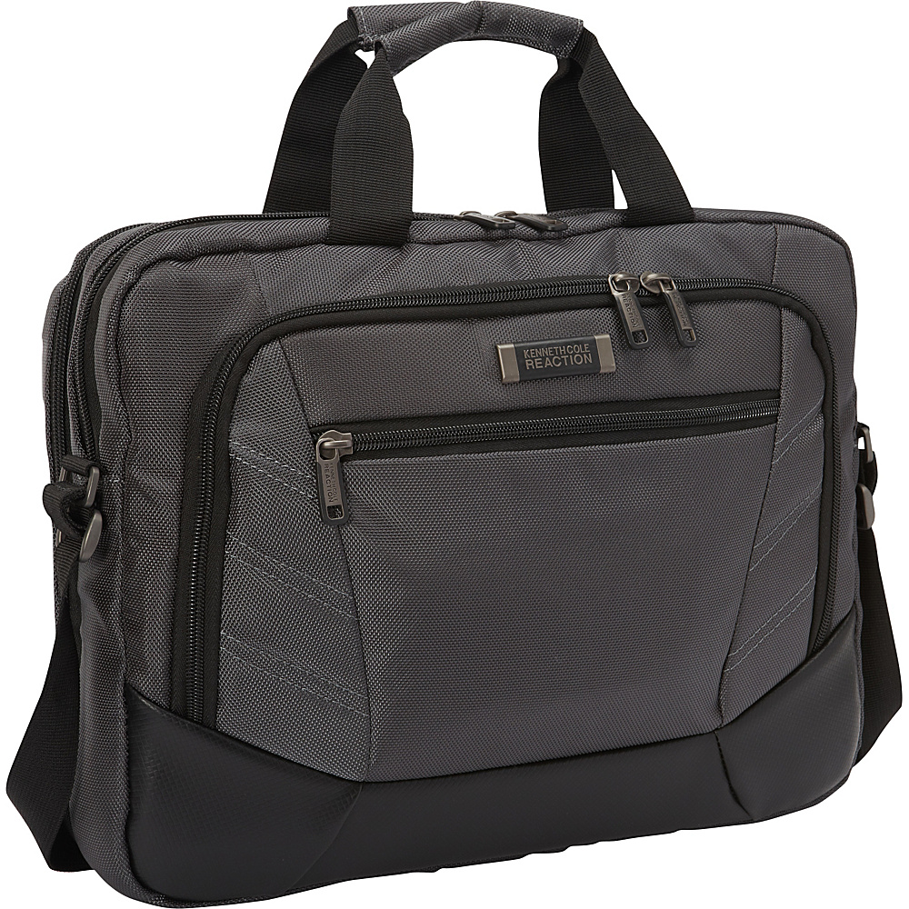 Kenneth Cole Reaction Rock the Boat Laptop Briefcase Charcoal Kenneth Cole Reaction Non Wheeled Business Cases