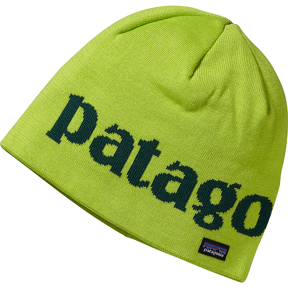 Patagonia Beanie Hat Logo Belwe Peppergrass Green Patagonia Hats