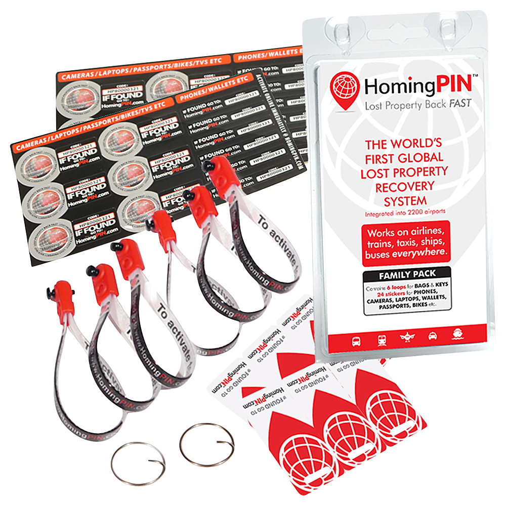 HomingPin Loss Protection Pack White HomingPin Luggage Accessories