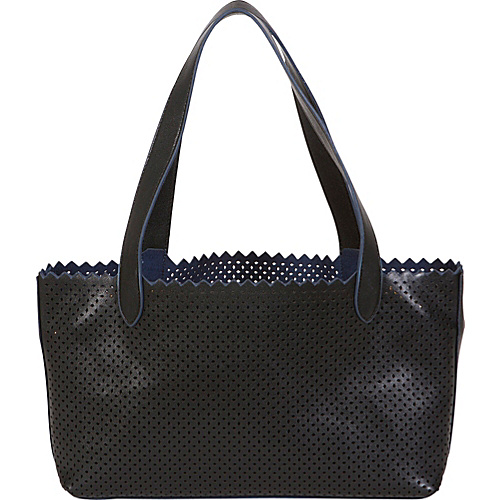 BUCO Small Diamond Shoulder Bag Black/Navy - BUCO Manmade Handbags