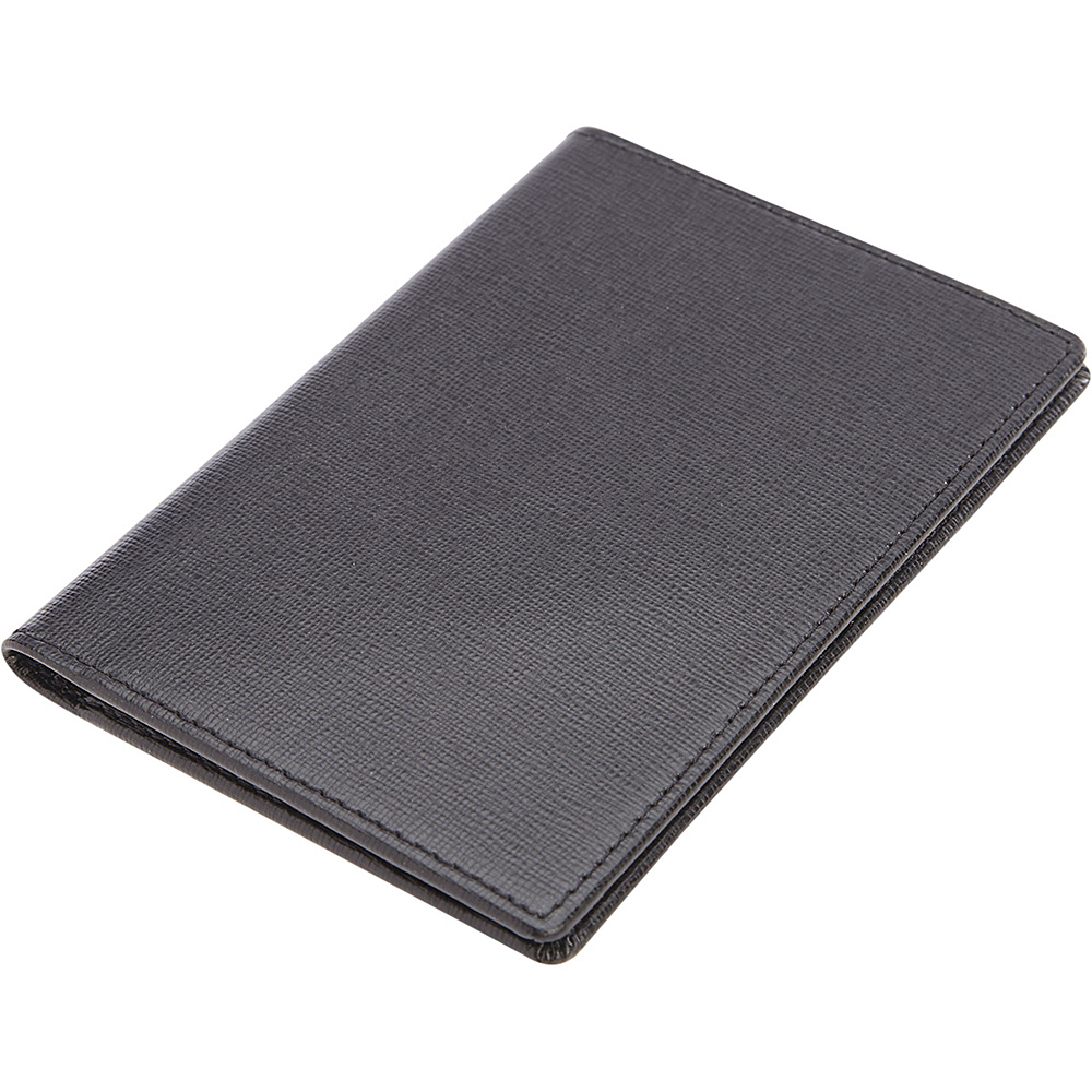Royce Leather RFID Blocking Saffiano Passport Document Wallet Black Royce Leather Women s Wallets
