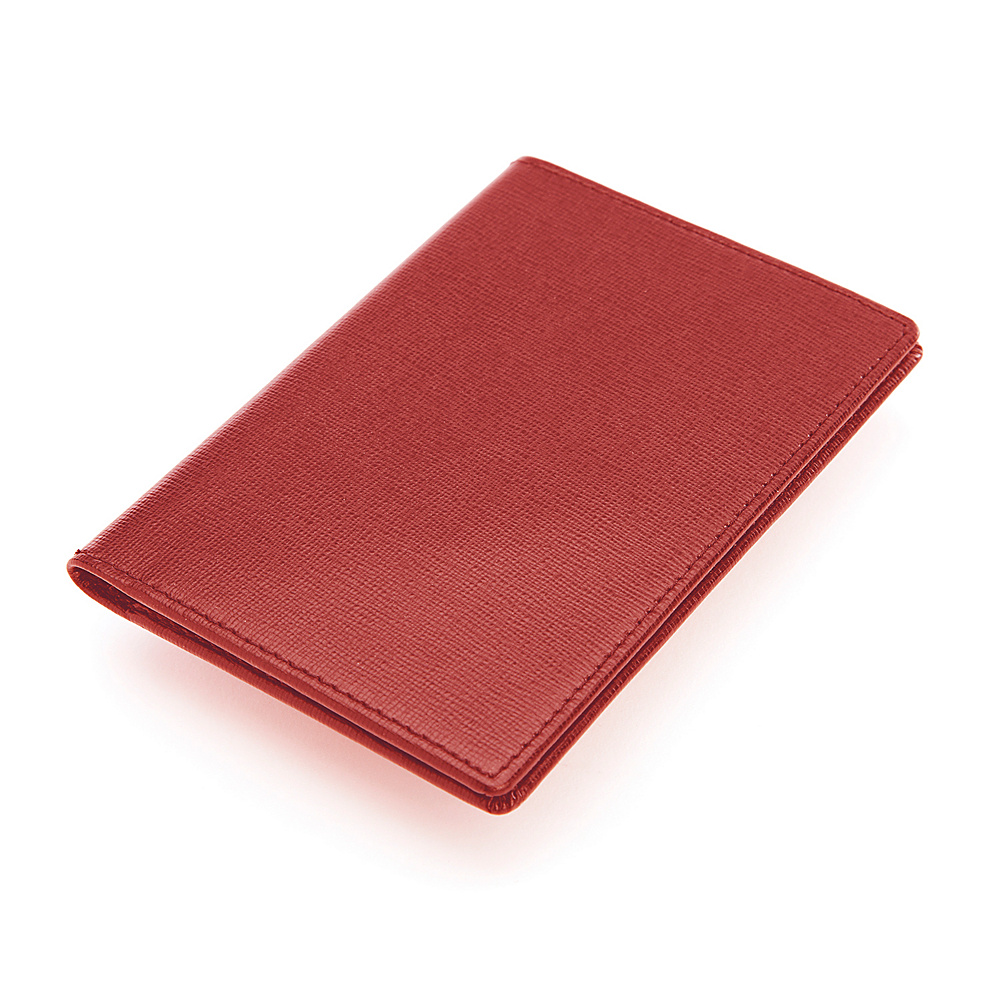 Royce Leather RFID Blocking Saffiano Passport Document Wallet Red Royce Leather Women s Wallets