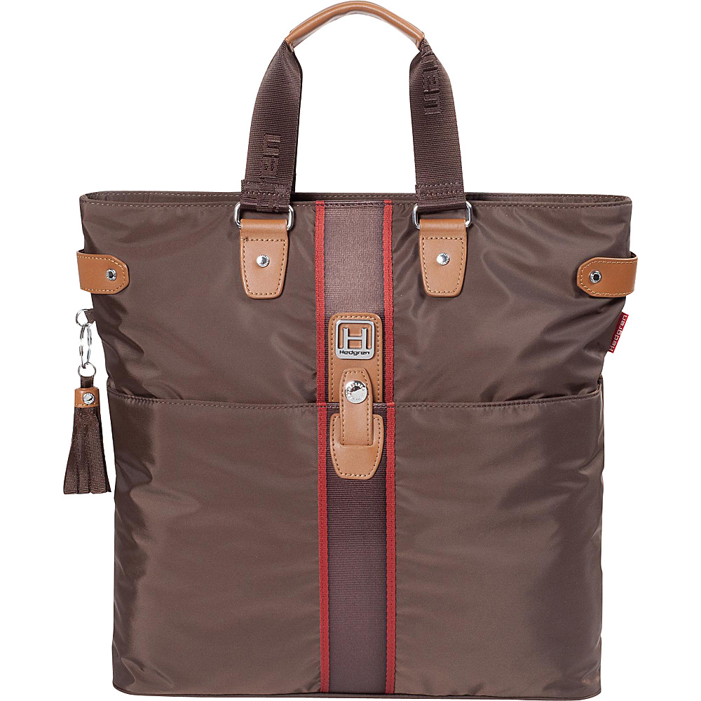 Hedgren Kaci Shoulder Bag Seal Brown Hedgren Fabric Handbags