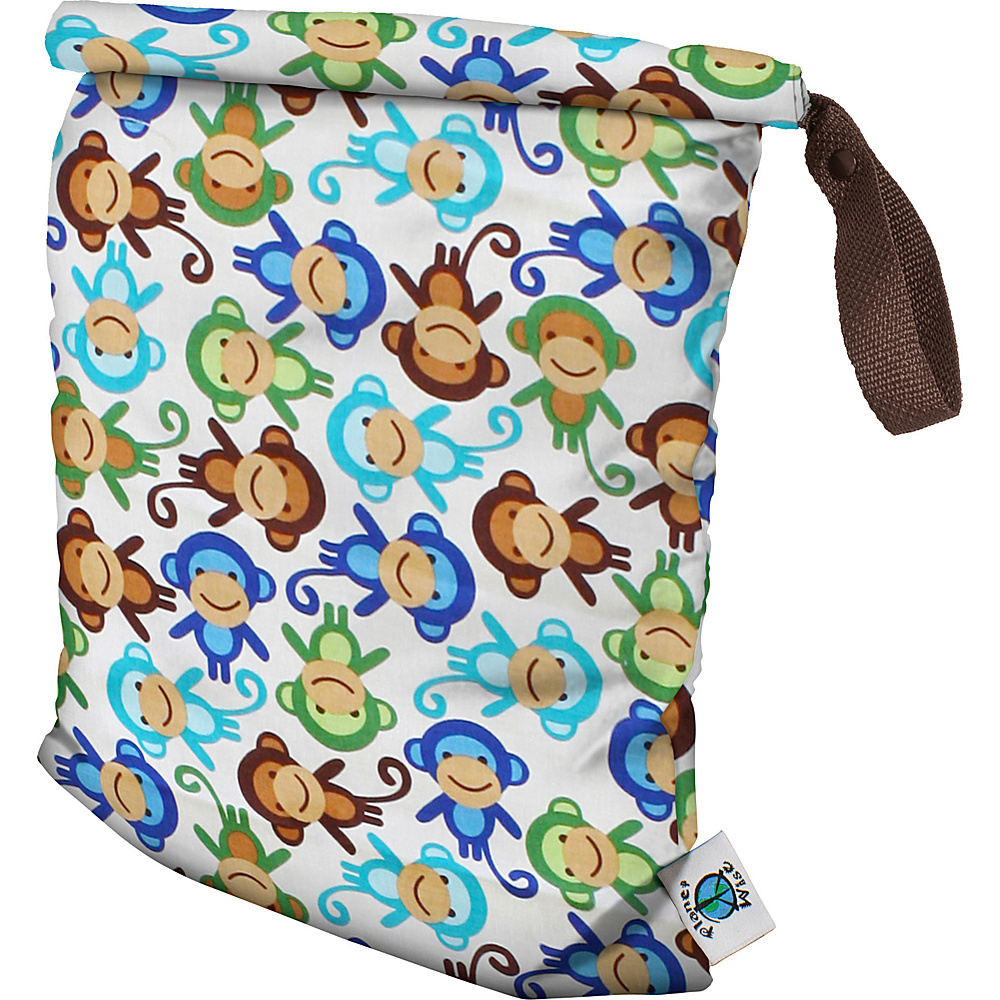 Planet Wise Medium Roll Down Wet Bag Monkey Fun Planet Wise Diaper Bags Accessories