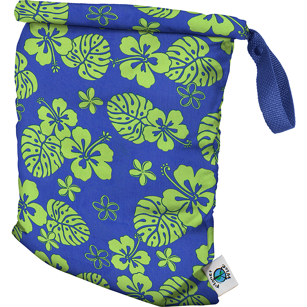 Planet Wise Medium Roll Down Wet Bag Blue Hawaii Planet Wise Diaper Bags Accessories
