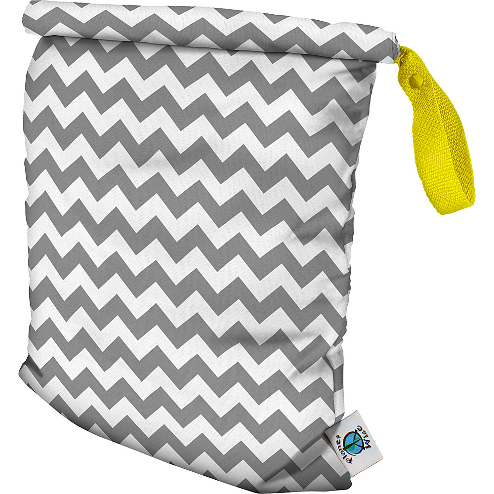 Planet Wise Medium Roll Down Wet Bag Gray Chevron Planet Wise Diaper Bags Accessories