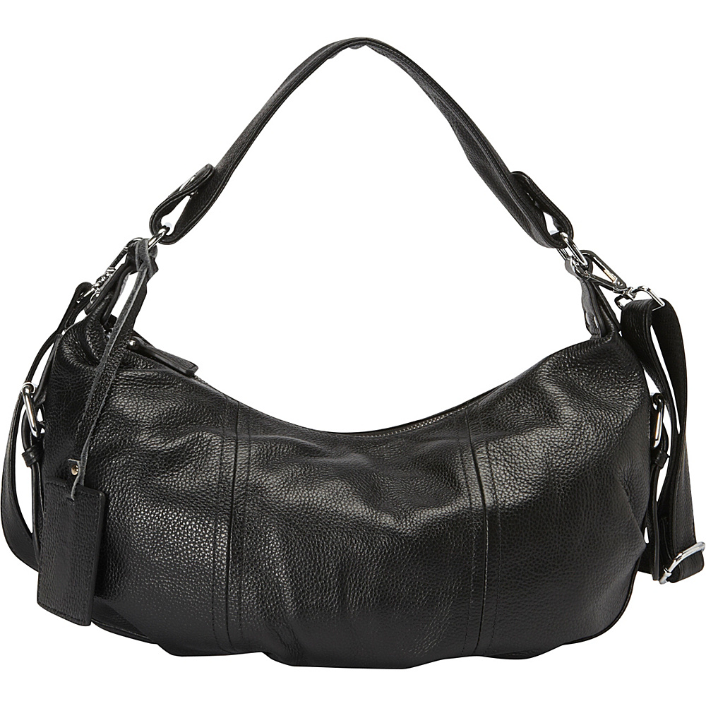 Donna Bella Designs Alexis Hobo Black Donna Bella Designs Leather Handbags