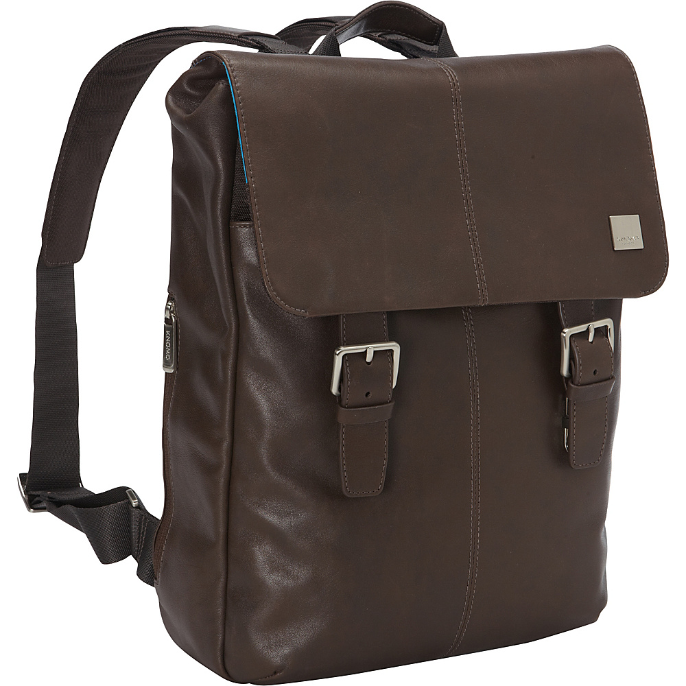KNOMO London Hudson 15 Flap Backpack Brown KNOMO London Non Wheeled Business Cases