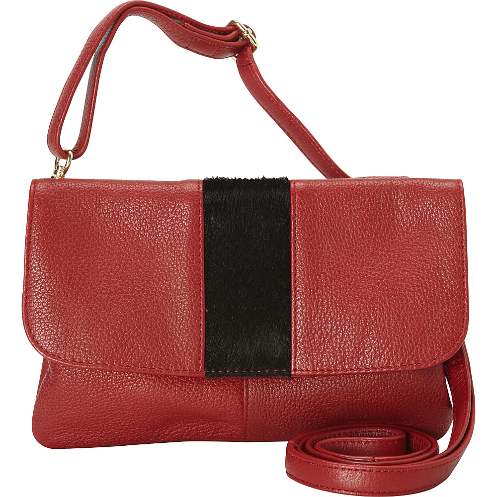 Latico Leathers Miller Crossbody Black on Red Latico Leathers Leather Handbags