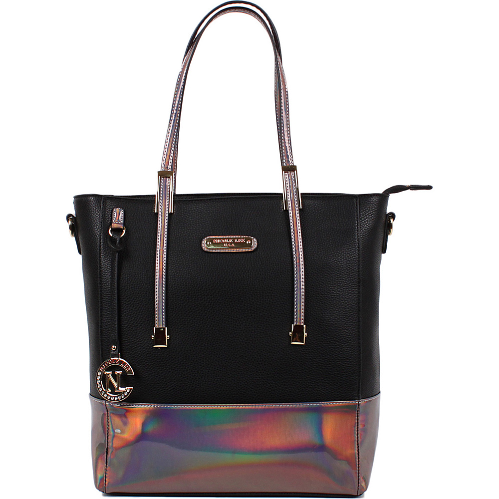 Nicole Lee Sian Hologram Shopper Bag Black Nicole Lee Manmade Handbags