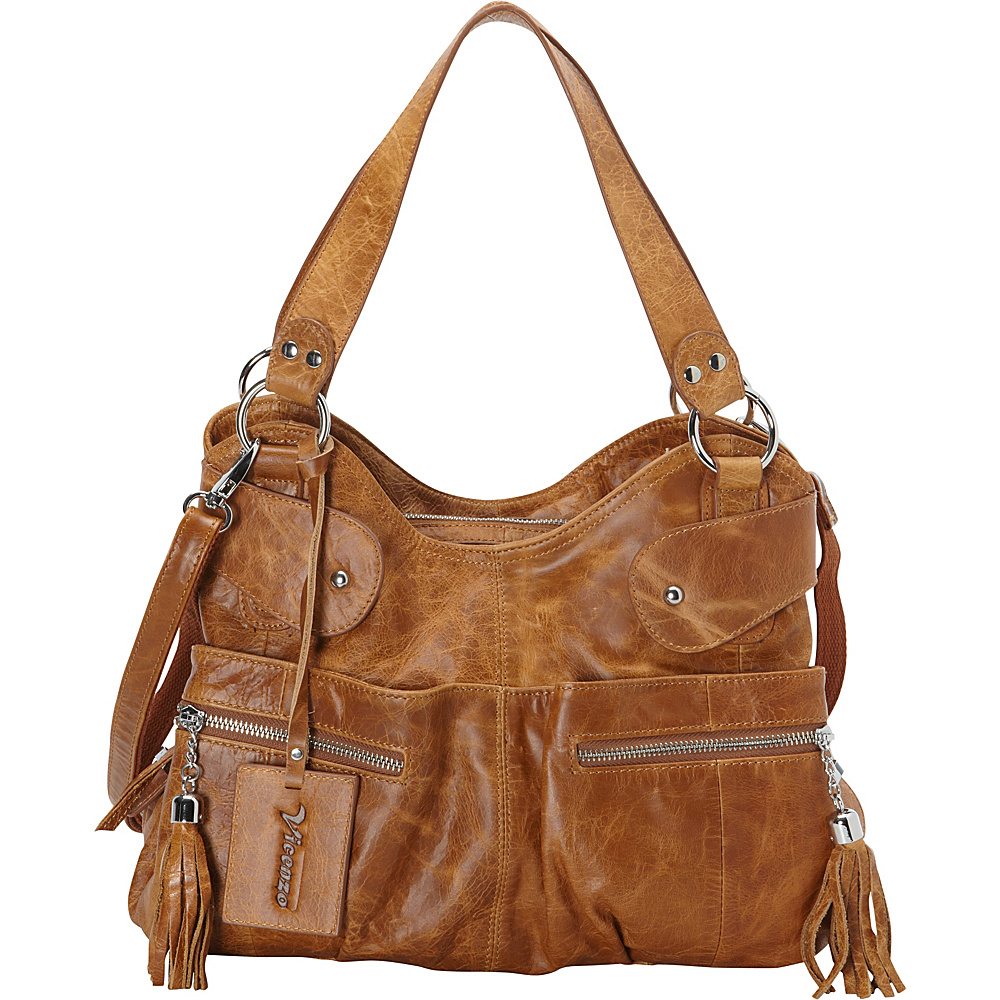 Vicenzo Leather Athena Italian Leather Handbag Tan Vicenzo Leather Leather Handbags