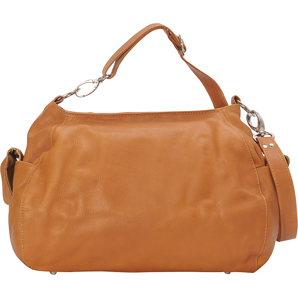 Piel Top-Zip Shoulder Bag/Cross Body Hobo Honey - Piel Leather Handbags
