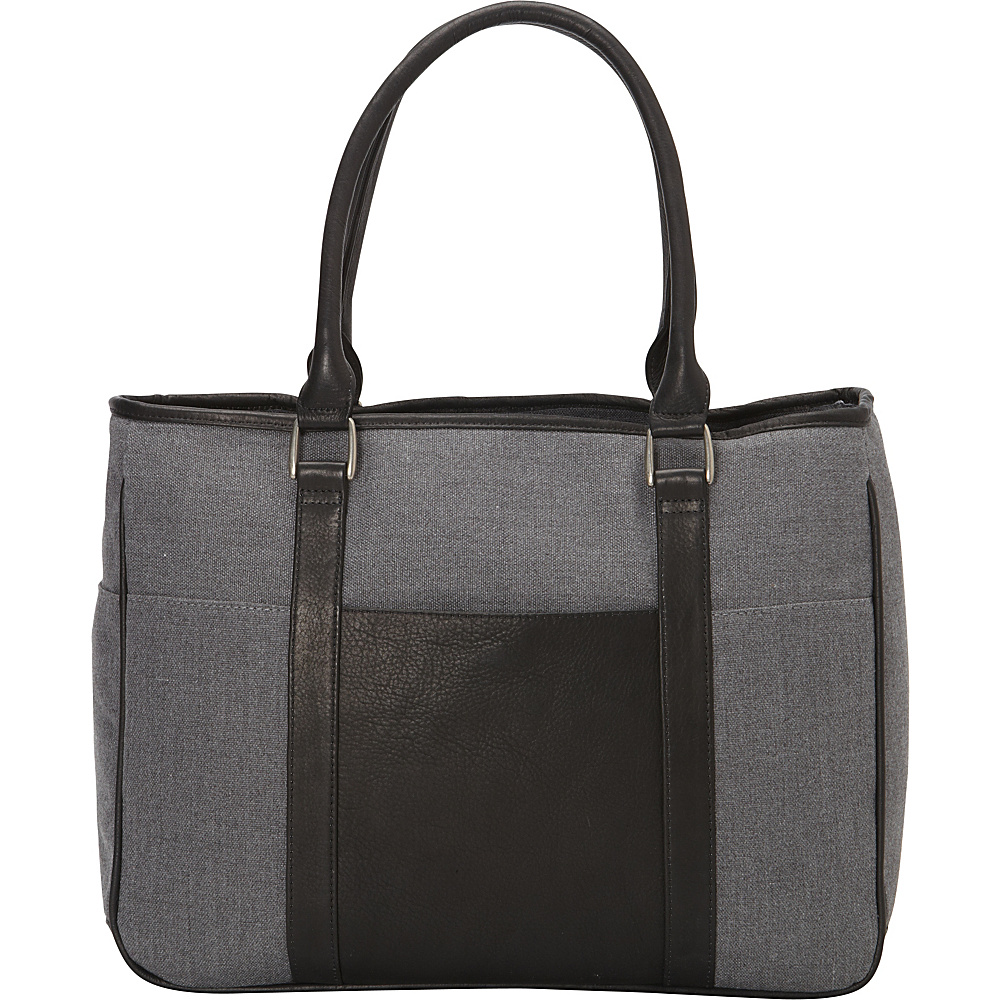 Piel Small Shopping Tote Black Piel Leather Handbags