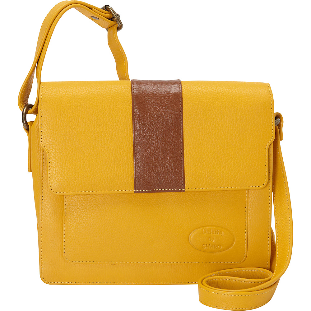 Sharo Leather Bags Women s High Fashion Crossbody Bag Mustard Sharo Leather Bags Leather Handbags