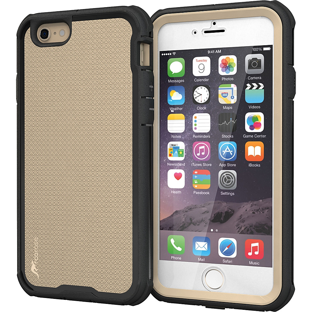 rooCASE VersaTough Heavy Duty PC TPU Armor Case for Apple iPhone 6 6s Plus Fossil Gold rooCASE Personal Electronic Cases