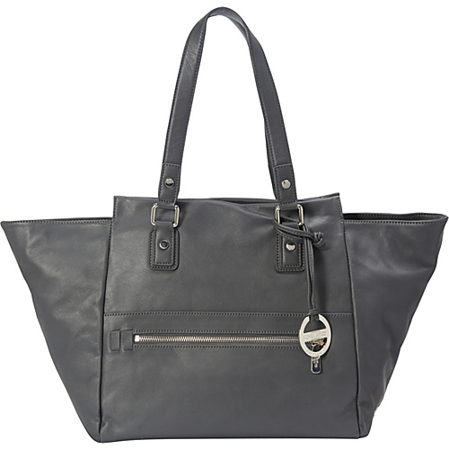 Cezar Mizrahi Handbags Donatella Shopper Charcoal - Cezar Mizrahi Handbags Leather Handbags