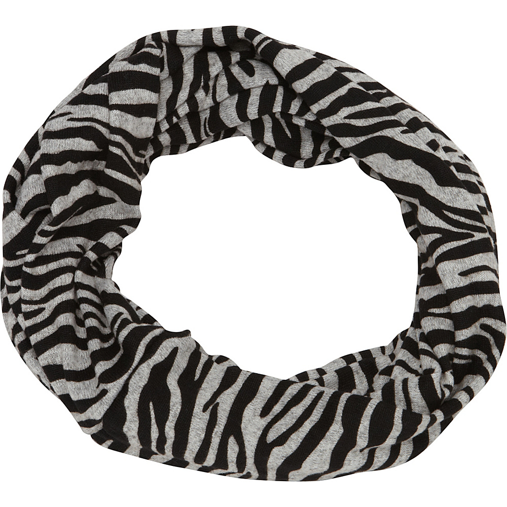 Magid Zebra Print Infinity Scarf Black Magid Hats Gloves Scarves
