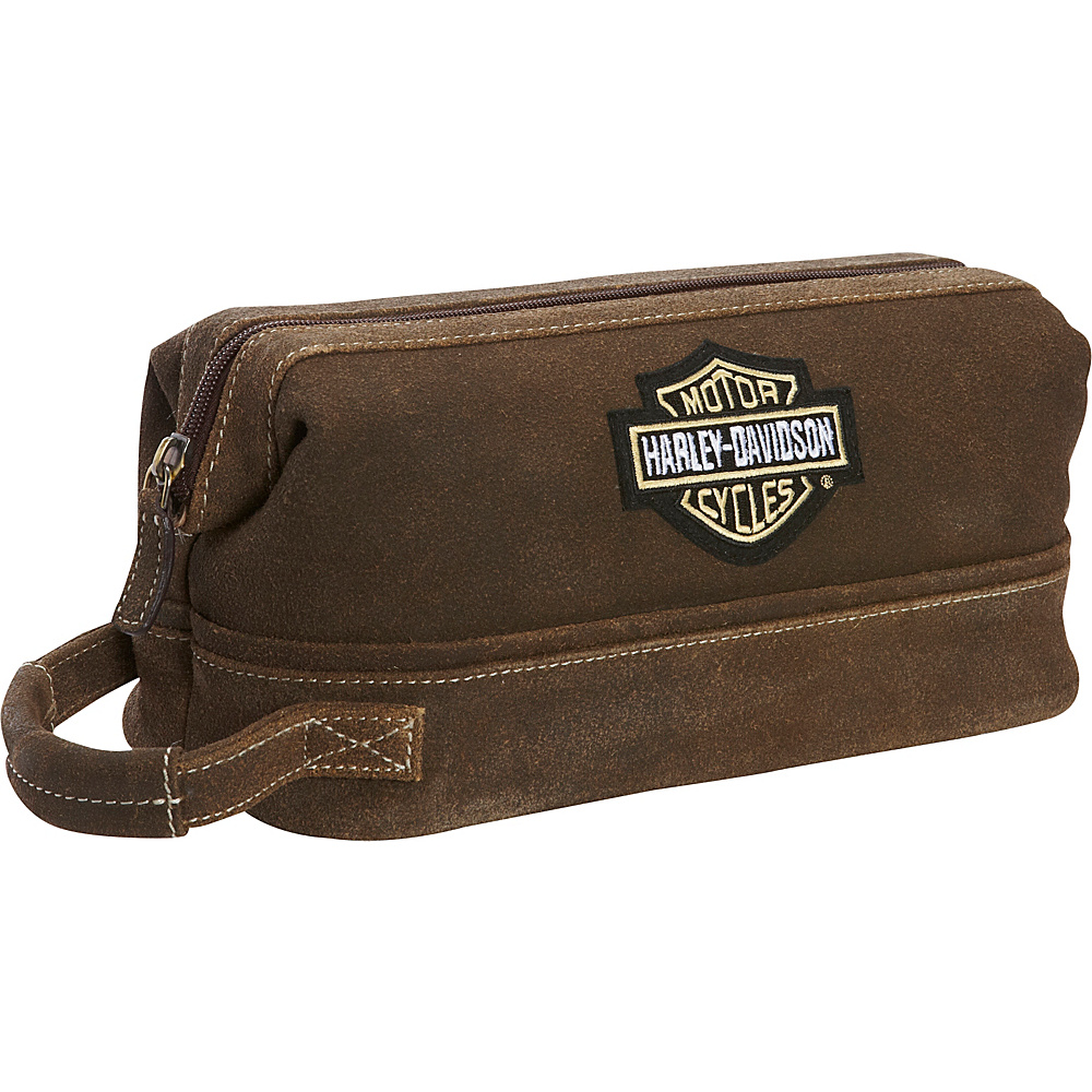 Harley Davidson by Athalon Leather Toiletry Kit Distressed Brown Harley Davidson by Athalon Toiletry Kits